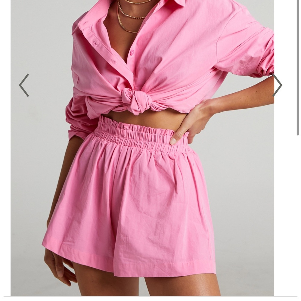 Showpo. Terah High Waisted Shorts Pink